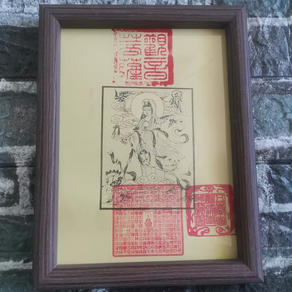 Guanyin Bodhisattva Buddha Rubbing from Wutai Mountain