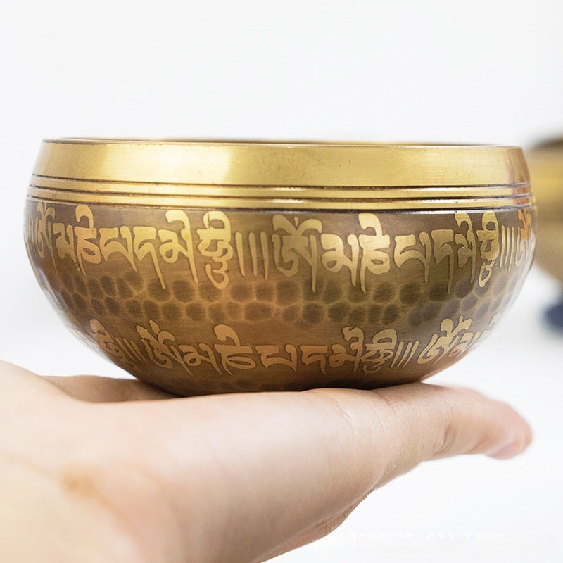 Nepalese Handmade Dragon-Scale Buddha-Awakened Eye Singing Bowl