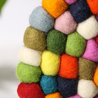Nepalese Handmade Colored Felt Singing Bowl Mat and Coaster