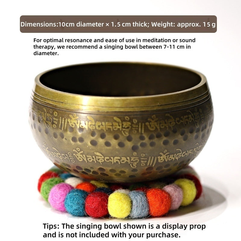 Nepalese Handmade Colored Felt Singing Bowl Mat and Coaster