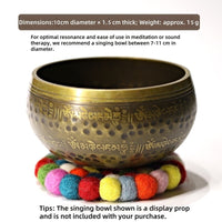 Nepalese Handmade Colored Felt Singing Bowl Mat and Coaster