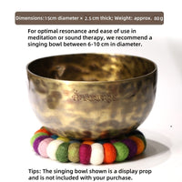 Nepalese Handmade Colored Felt Singing Bowl Mat and Coaster
