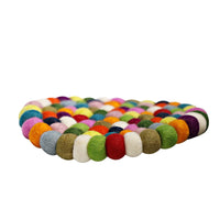 Nepalese Handmade Colored Felt Singing Bowl Mat and Coaster