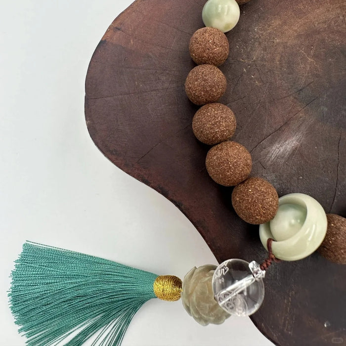 Qingyue Agarwood Bead Car Hanging with Bodhi Root