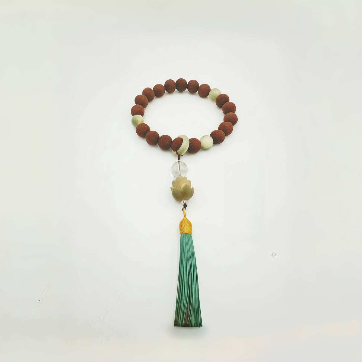 Qingyue Agarwood Bead Car Hanging with Bodhi Root